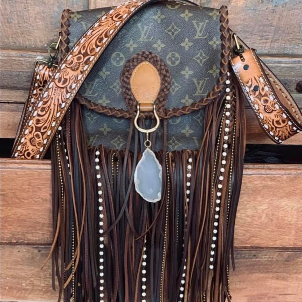 Genuine Repurposed Louis Vuitton Crossbody